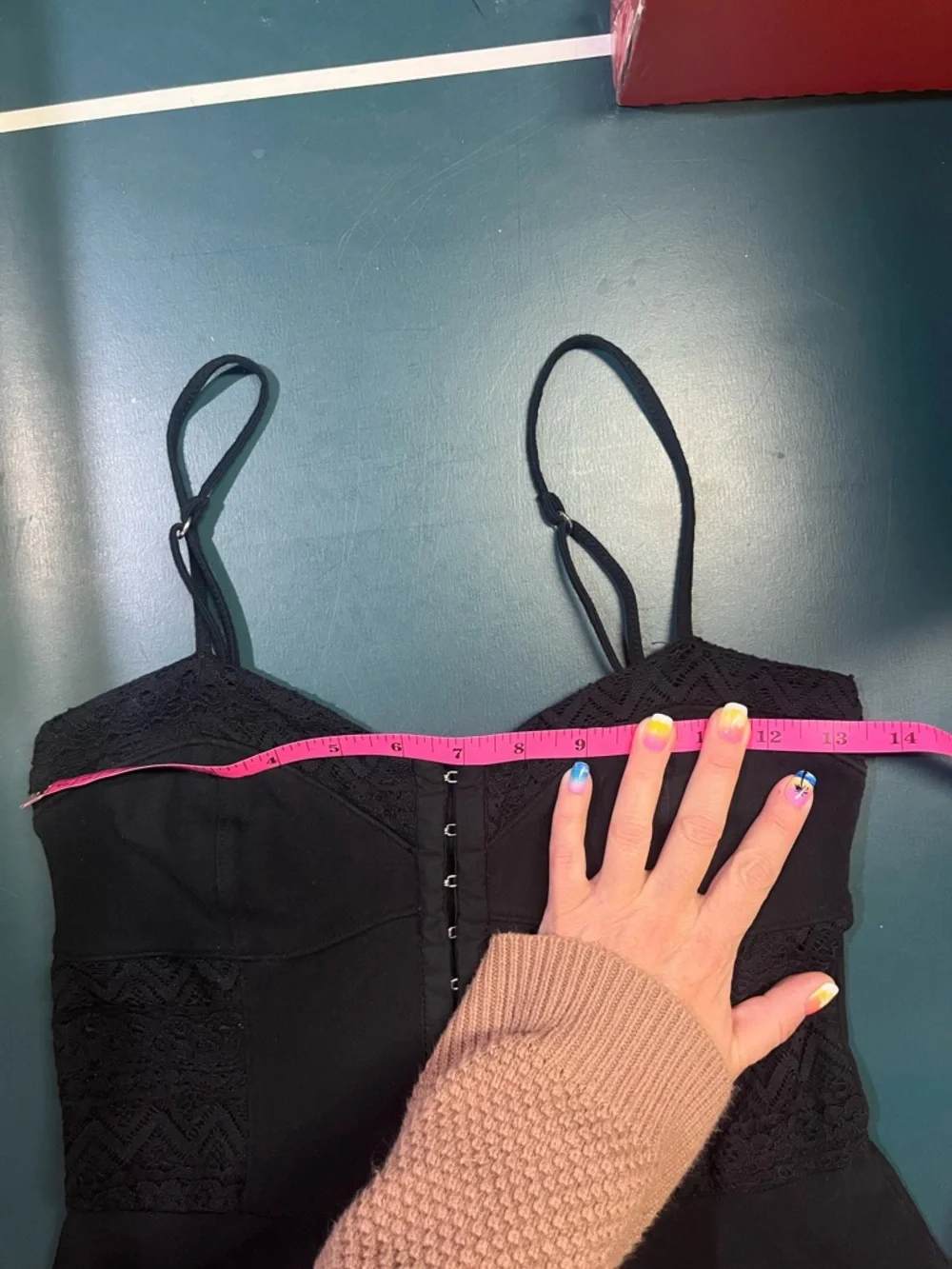 Aeropostale Black Mini Skater Dress with Spaghetti Straps (195) - Picture 12 of 13